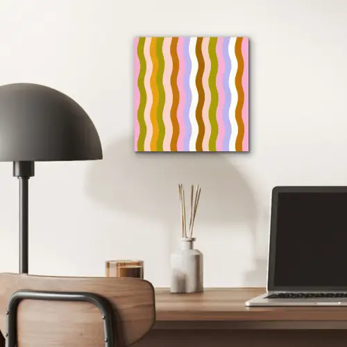 lijnen - Golven - Pastelkleuren - Patroon aluminium wit klein -sfeer5