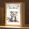 Wasbeer - Dier - Kinderen Light Box met kabel (Kinderlampje) klein -zzz_3d_website