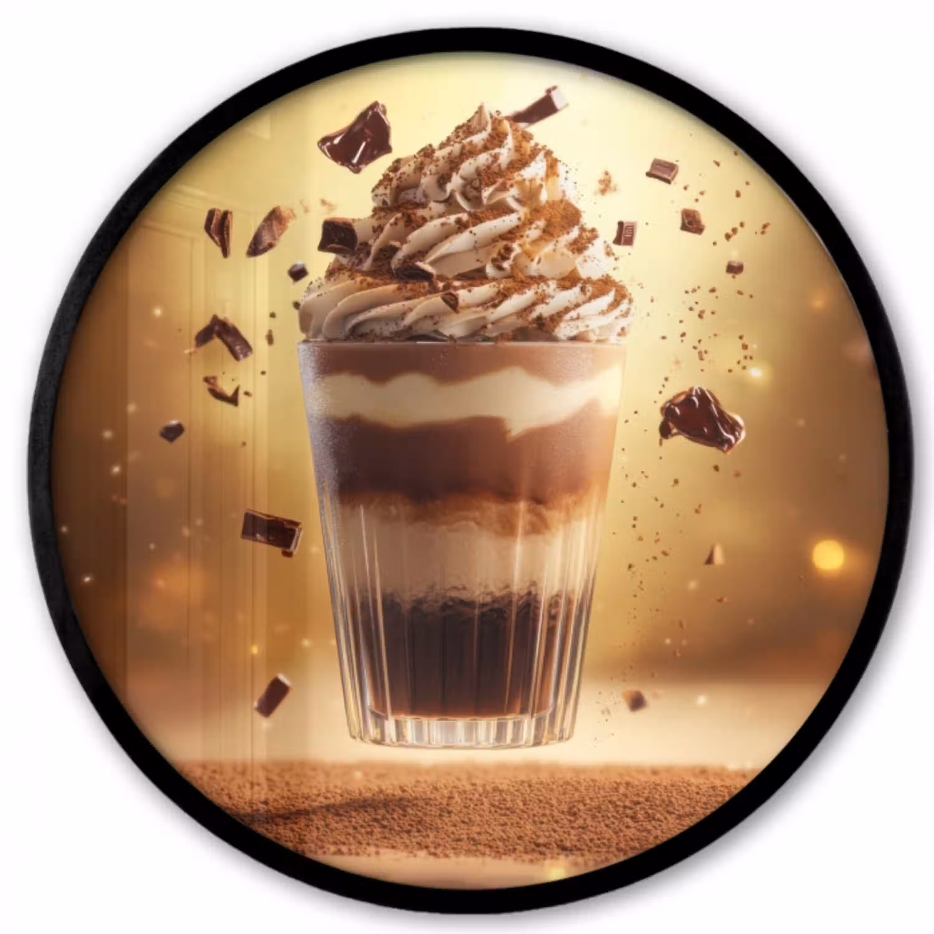 Dessert - Chocolade - Zoet - Eten Fotolijst rond zonder passe partout klein -3d