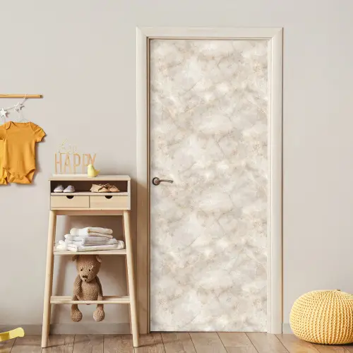 Lichtbeige - Goudbruine Nerven - Marmer deurposter klein 289 -sfeer4