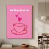 Thee - Roze - Valentijn - Tekst Textielframe zwart klein -sfeer2