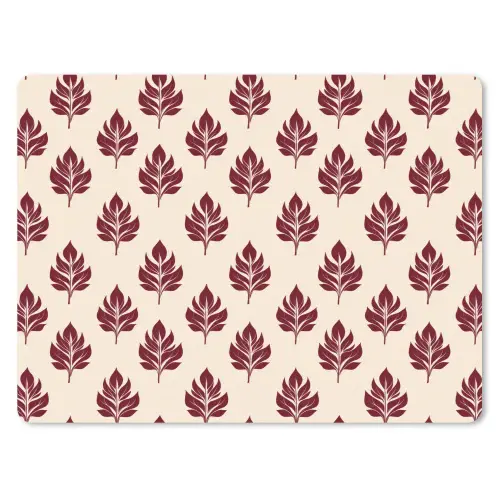 Botanisch - Patroon - Bordeaux muismat rubber klein 262 -3d