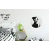 Vrouw - Champagne - Modern Wandcirkel aluminium klein -kinderkamer