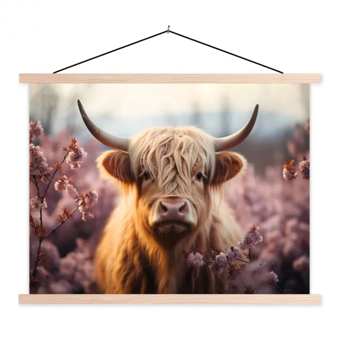 HOOFD textielposter latten blank klein -3d