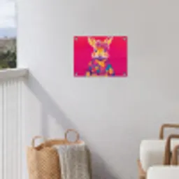 Konijn - Bloemen - Kleurrijk - Kimono tuinposter los doek klein -sfeer8