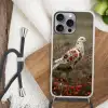 Duif - Bloemen - Natuur Hoesje iPhone 16 Pro Max met koord klein -sfeer4