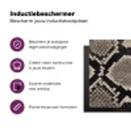 Slangenleer - Patroon - Beige Inductie beschermer vinyl 3mm middel -zzzzzzz-cc-usp