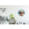 Teckel - Bad - Schuim - Waterdruppels Wandcirkel aluminium klein -kinderkamer