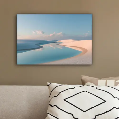 Duinen - Waterplas - Oneindige rust canvas 2cm klein -sfeer3