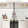 Lijn - Design - Geometrie - Patroon keuken achterwand 2 middel 871 -voor-na2_NL