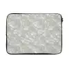 Parelmoerglans - Wit - Schelp laptophoes neopreen klein 279 -3d