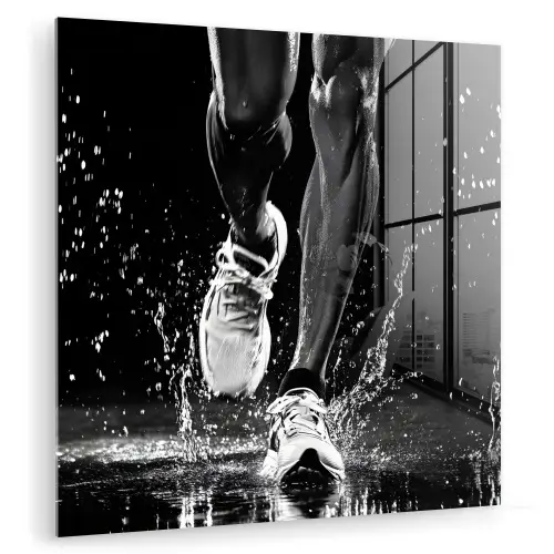 Hardloopschoenen - Rennen - Druppels - Zwart plexiglas 5mm klein -zzzproduct_nieuw