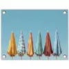 Strandparasols - Blauwe lucht - Kleurrijk tuinposter los doek klein -3d