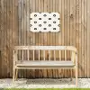 Hart - Rond - Wit - Zwart Tuinposter op houten frame 2 cm dik klein 845 -sfeer4