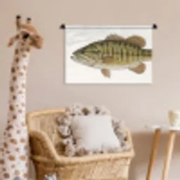 Vissen - Natuur - Vintage Wandkleed katoen klein -wsfeer5_kind