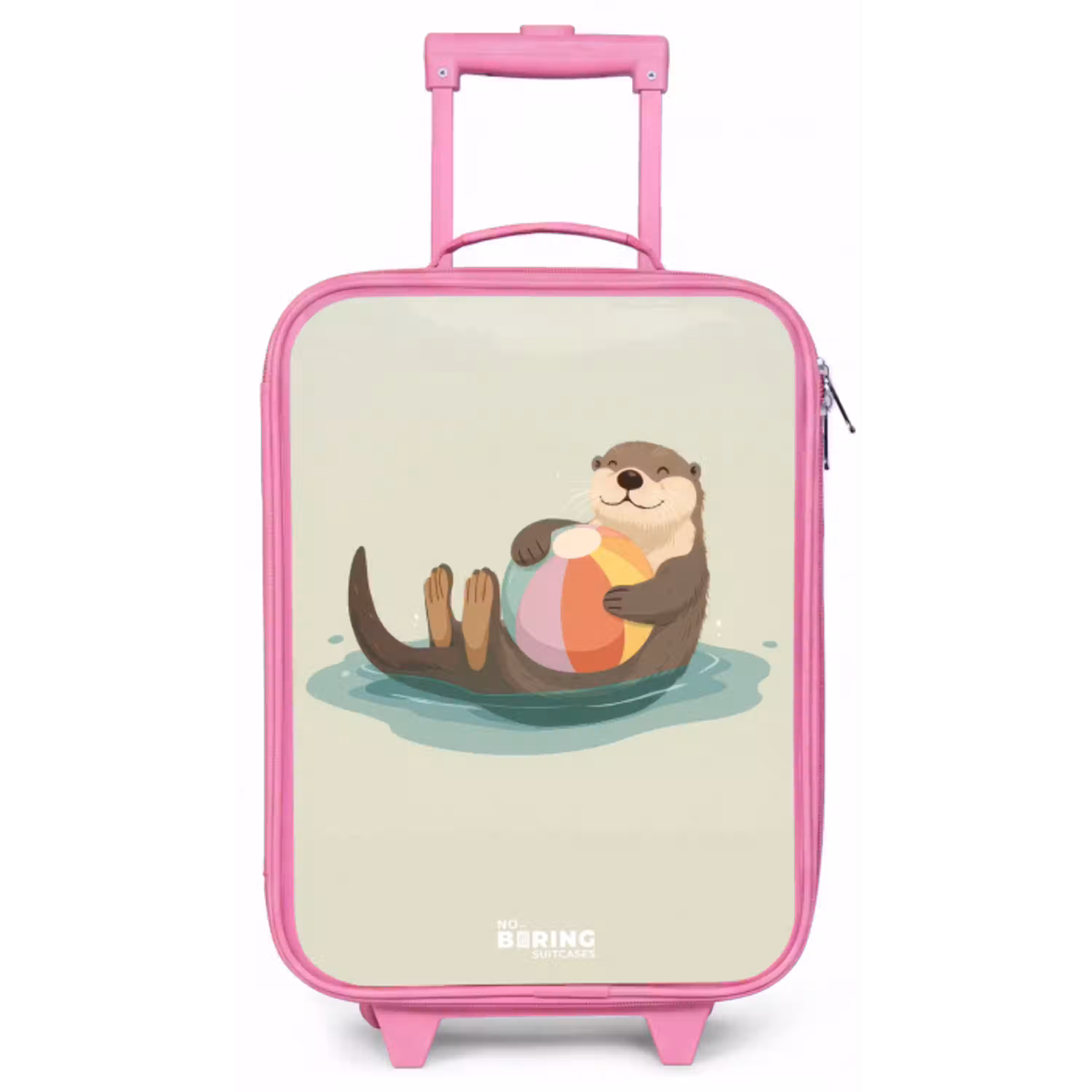 Otter - Strandbal - Water Kinderkoffer - Roze klein -zz3dotto