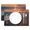 Schildpad - strand - Zonsondergang Placemat vinyl groot -zzsfeer2_Kitchenyeah-website