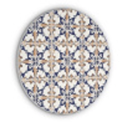 Klassiek - Patroon - Kleurrijk Akoestische PET Vilt - Rond klein 838 -3d
