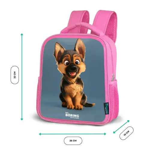 Portret van een herdershond puppy Kinderrugzak - Roze middel -productfoto_formaten
