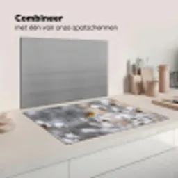 Roodborstje - Gedroogde bloem - Sneeuw - Winter - Vertederend Inductie beschermer vinyl 3mm klein -wsfeer7_website