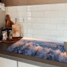 Bos - Bergen - Goud - Winter - Warm Inductie beschermer vinyl 3mm klein -sfeer3