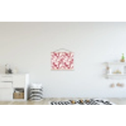 Barok - Patroon - Rood textielposter latten blank klein 122 -kinderkamer