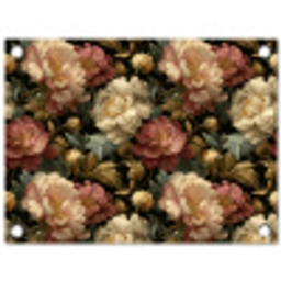Bloemen - Barok - Patroon - Roze - Crème tuinposter los doek klein 239 -3d