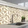 Modern - Abstract - Beige keuken achterwand 2 middel 871 -3d_schuin