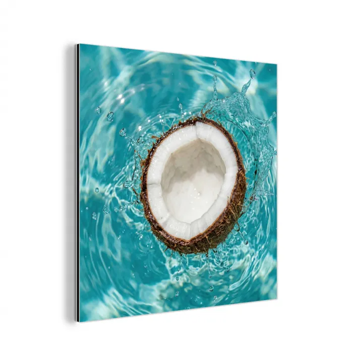 Kokosnoot - Water - Wit aluminium wit klein -3d