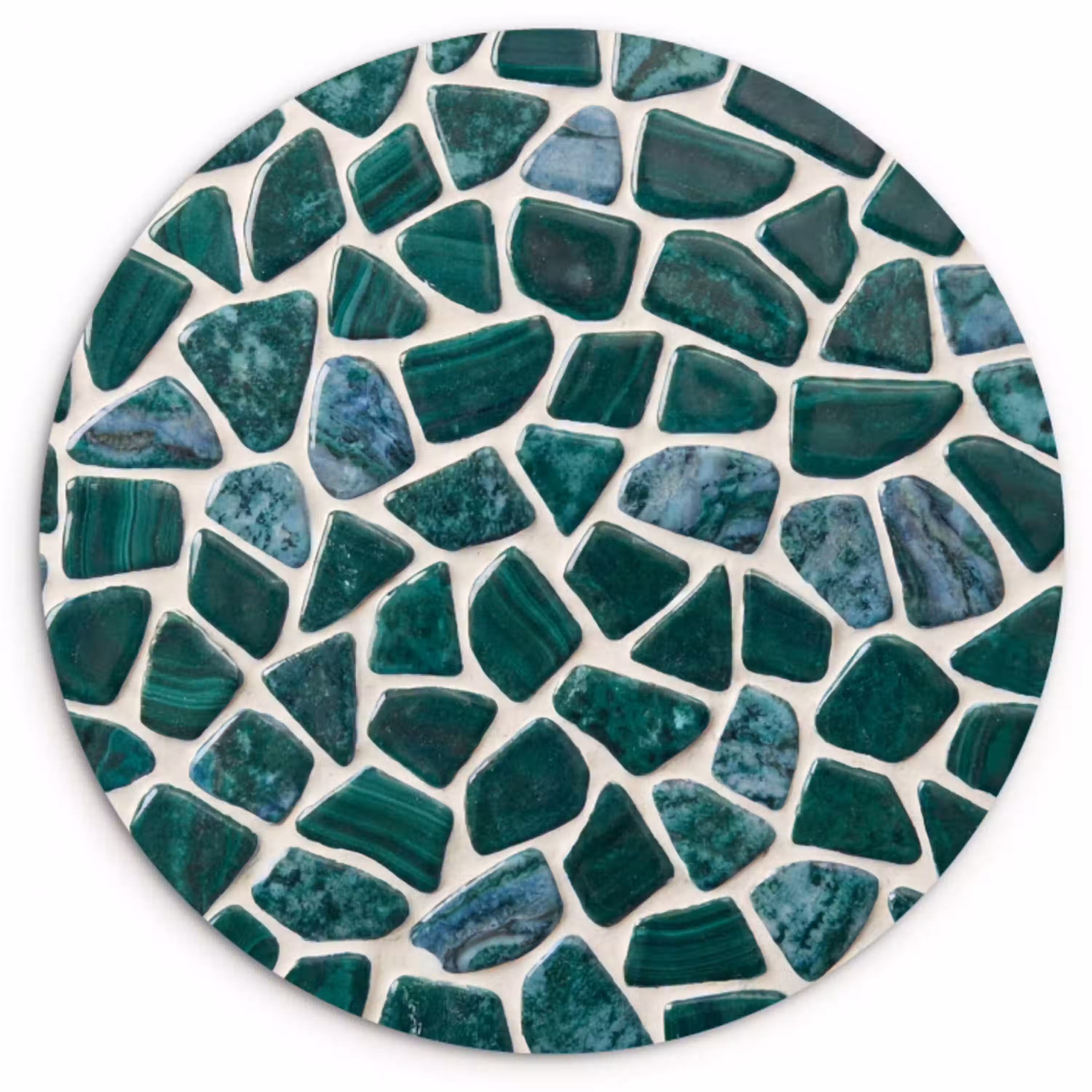 Textuur - Steen - Groen - Abstract - Patroon Wandcirkel kunststof plaat 5mm dik klein -3d