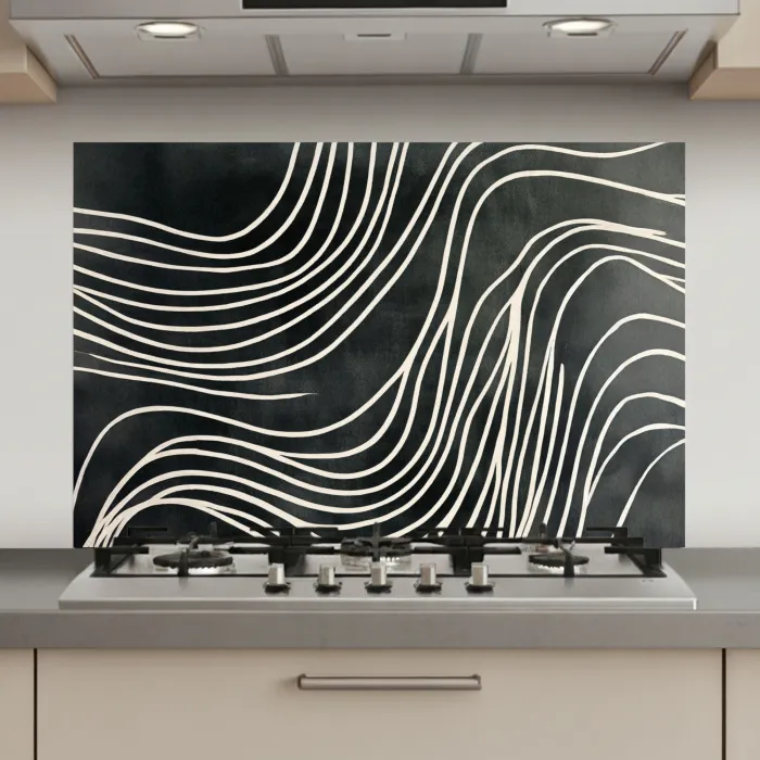 Lijnen - Patroon - Abstract - Wit keuken achterwand spatscherm klein -3d_website