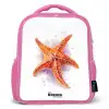 Oranje Zeester Illustratie Kinderrugzak - Roze middel -3d
