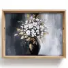 Bloemen - Wit - Vaas - Abstract Dienblad Rechthoek middel -z3d_shopping
