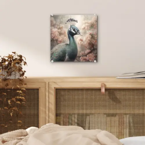 Pauw - Vogels - Bloemen - Boom - Botanisch plexiglas 5mm klein -sfeer4