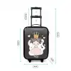 Kleine prinses op zwarte achtergrond Kinderkoffer - Zwart klein -productfoto_formaten