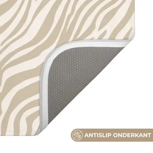 Zebra - Patroon - Beige WCmat klein 1009 -USP_AntislipNL
