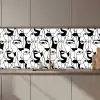 Lijnen - Gezichten - Zwart - Wit keuken achterwand 2 middel 871 zz_3dshopping
