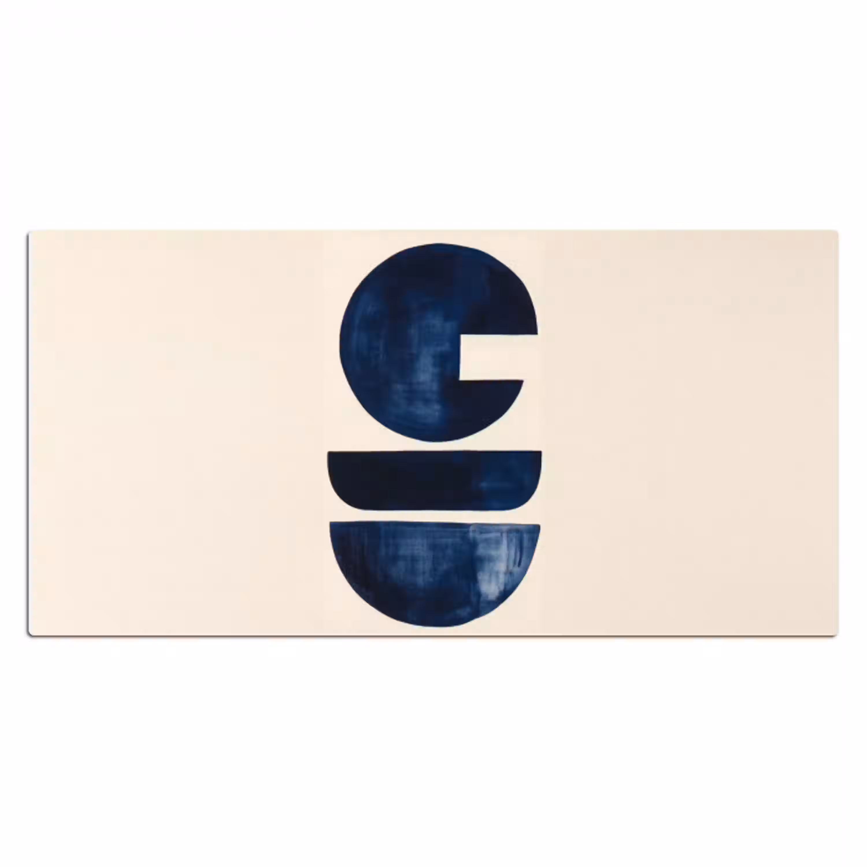 Vormen - Blauw - Abstract Muismat XXL klein -3d_leeg