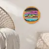 Hamburger - Kleurrijk - Speels Akoestische PET Vilt - Rond klein -sfeer4
