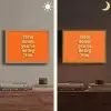 Oranje - Slow down you're doing fine - Retro Light Box met batterij (Wandlamp) middel -sfeer3