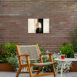 Geometrische - Vormen - Wit Tuinposter op houten frame 2 cm dik klein -sfeer3