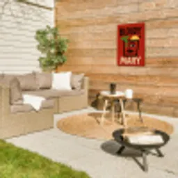 Cocktail - Art - Rood Tuinposter op houten frame 2 cm dik klein -sfeer2