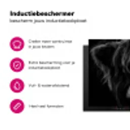 Schotse hooglander - Koe - Zwart - Wit - Dieren Inductie beschermer vinyl 3mm klein -wsfeer2_website