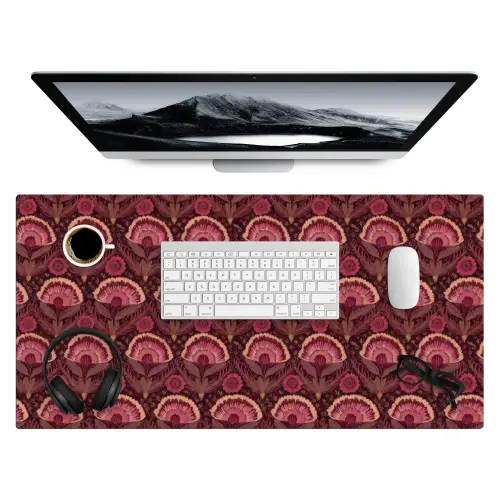 Antiek - Bloemen - Kleurrijk Muismat XXL klein 681 -3d