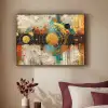 Kunst - Abstract - Aesthetic - Goud Textielframe zwart klein -sfeer1