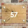 Hout - Traditioneel Naambord Rechthoek middel -sfeer3