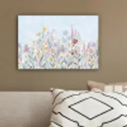 Weidebloemen - Illustratie - Kleurrijk canvas 2cm klein -sfeer3