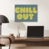 Chill out - Geel - Blauw PET vilt klein -sfeer5