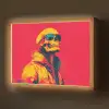 Zonnebril - Schedel - Jas - Rood Light Box met batterij (Wandlamp) middel -z3d_website
