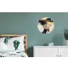 Vrouw - Hoed - Verf Wandcirkel aluminium klein -slaapkamer